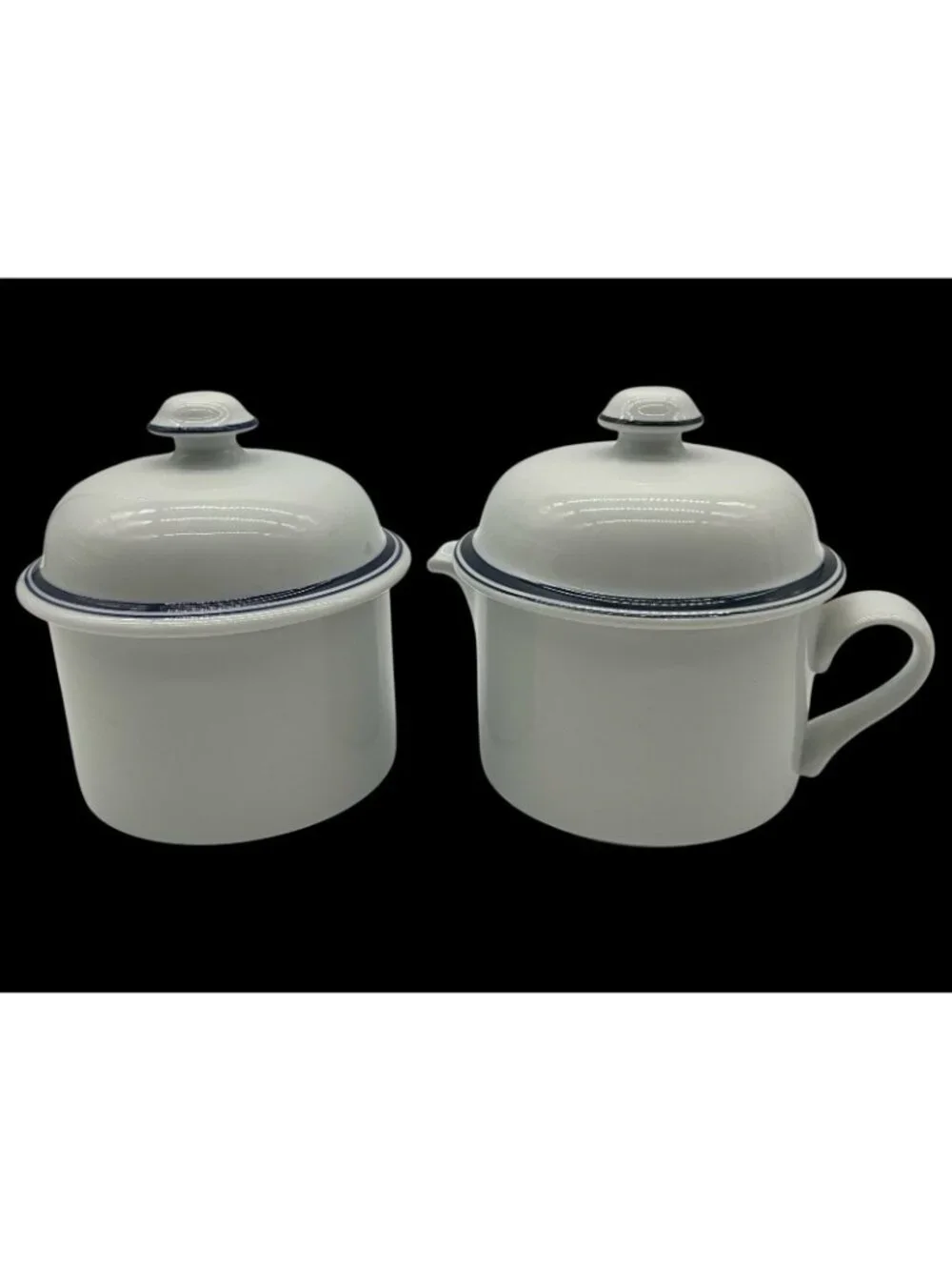 Dansk Bistro VTG Christianshaven White Creamer and Sugar Bowl Set Made  Portugal